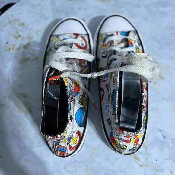 Converse All Star Chuck Taylor Youth Kids Size 4.5 Shoes White Colorful Sneakers - Picture 7 of 13